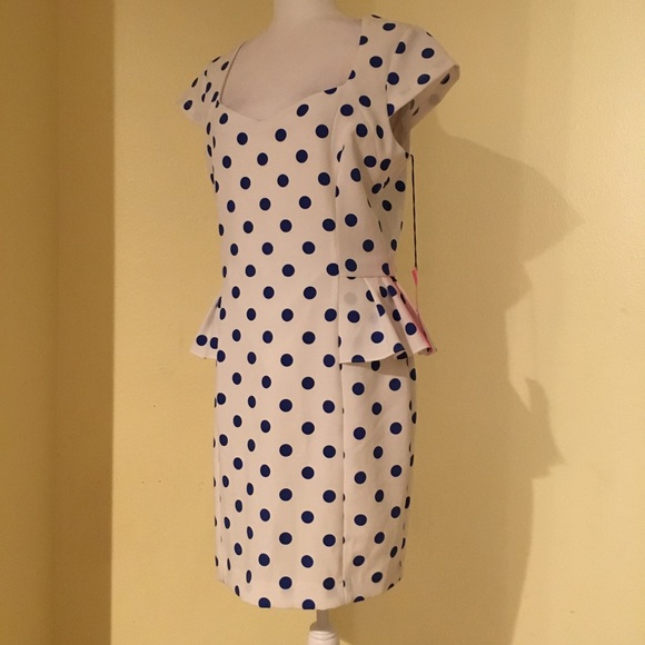 Betsey Johnson Ivory Peplum Dress - Picture 3 of 6